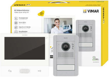 Vimar Elvox Voxie Kit interphone unifamilial + panneau 2 fils Plus